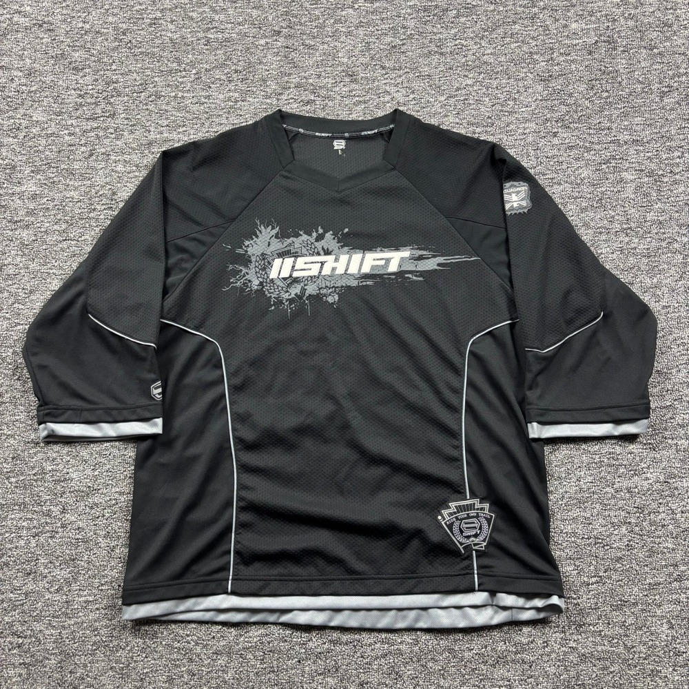 Y2K 2000s Shift Racing Motocross Racing Jersey Long Sleeve Shirt Black Large